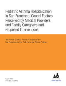 Pediatric Asthma Hospitalization in San Francisco: Causal