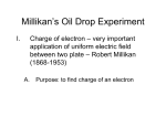 Millikan`s Oil Drop Experiment