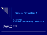 Classical Conditioning