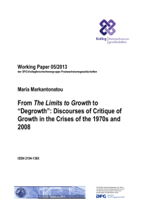 From The Limits to Growth to “Degrowth”: Discourses of Critique of