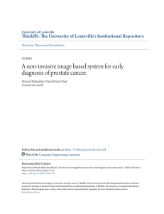 A non-invasive image based system for early diagnosis of prostate