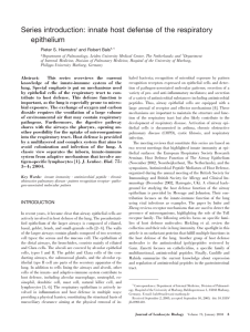 Series introduction: innate host defense of the respiratory