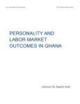 Personality and Labor Market Outcomes in Ghana.