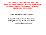 pp003 calculation of conversion factor relating measured patient