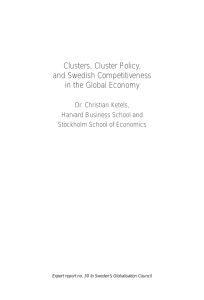Clusters, Cluster Policy, and Swedish Competitiveness in the Global