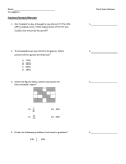 Name: Final Exam Review Pre-Algebra Fractions/Decimals/Percents