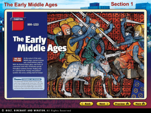 The Early Middle Ages Section 3