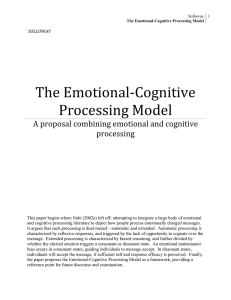 The Emotional‐Cognitive Processing Model