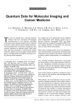 Quantum Dots for Molecular Imaging and Cancer Medicine