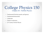 Chapter 30 – Particle Physics