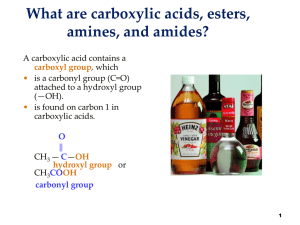 Esters amines and amides