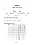 Appendix B Floating Point Numbers