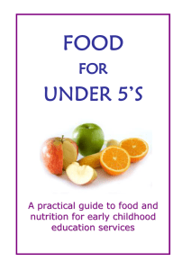 A practical guide to food and nutrition for early childhood
