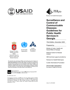 Surveillance and Control of Communicable Diseases