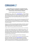 Cerulean Pharma Inc. Presents Data on Nanopharmaceutical