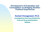Development of Evaluation and Consultation on Bridging Studies