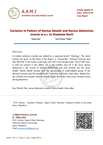 Variation in Pattern of Rectus Sheath and Rectus Abdominis muscle