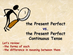 the Present Perfect Continuous Tense
