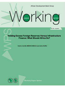 Holding Excess Foreign Reserves Versus Infrastructure Finance