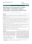Beta-blockers for the prevention of sudden cardiac death in heart