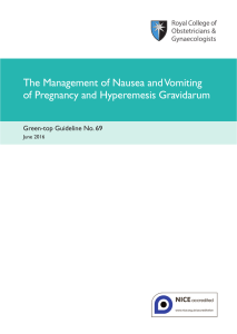 The Management of Nausea and Vomiting of Pregnancy