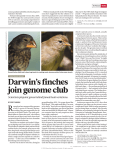Darwin`s finches join genome club