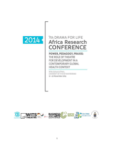 Drama for Life 7th Africa Research Conference: Programme 2014