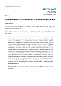 Exploitation of Bile Acid Transport Systems in Prodrug Design