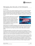 Managing Java Security in the Enterprise