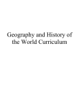 Geography and History of the World Curriculum