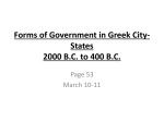 Copy this Chart! Forms of Government in Greek City