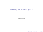 Probability and Statistics (part 2)