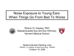 Noise Exposure to Young Ears: When Things Go From Bad To Worse