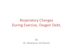 Respiratory Changes During Exercise, Oxygen Debt