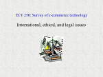ECT 250: Survey Of E – Commerce Technology