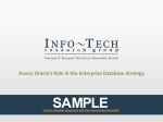Assess Oracle`s Role in the Enterprise Database Strategy