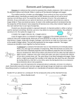 Elements and Compounds - Westerville City Schools