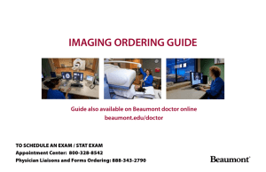 imaging ordering guide - Beaumont Health System