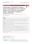 Seroprevalence of hepatitis B, hepatitis C, human immunodeficiency