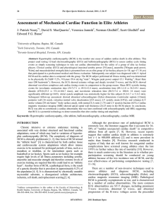 Assessment of Mechanical Cardiac Function in Elite Athletes