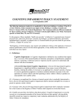 cognitive impairment policy statement
