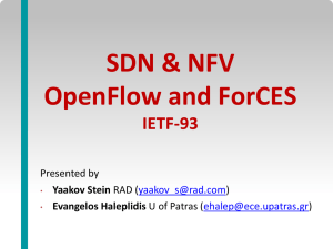 SDN, NFV, OpenFlow, and ForCES - IETF-93 tutorial