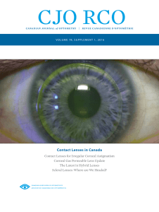 Volume 78 Supplement 1 Contact Lenses in Canada