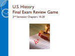 U.S. History Final Exam Review Game