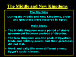 The Middle Kingdom was a period of stable