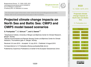 Projected climate change impacts on North Sea and Baltic Sea