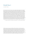 World War I essay and questions