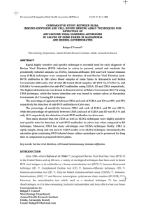 comparative study between elisa - the journal of the egyptian public