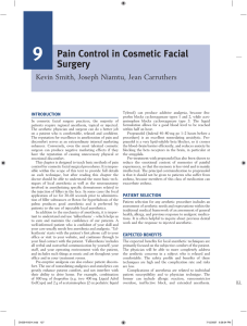 Pain Control in Cosmetic Facial Surgery