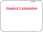 Chapter # 1: Introduction Contemporary Logic Design Randy H. Katz